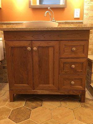 We do custom work!  Bathroom vanities and kitchens!