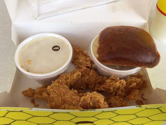 Tenders and mashed potatoes combo