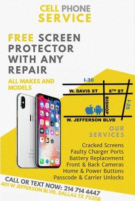 FREE Screen Protector with any Repair