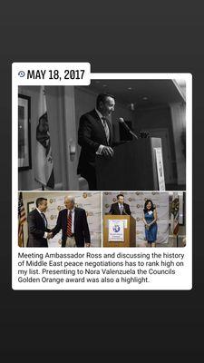 As Chairman of the World Affairs Council of Orange County.