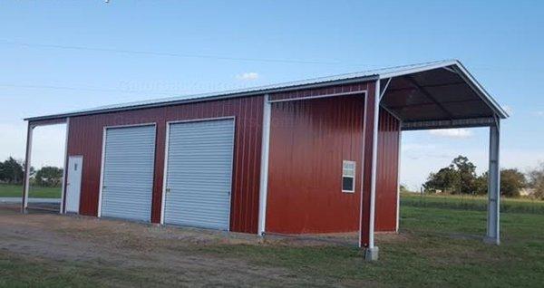 Custom Garage with two open ends