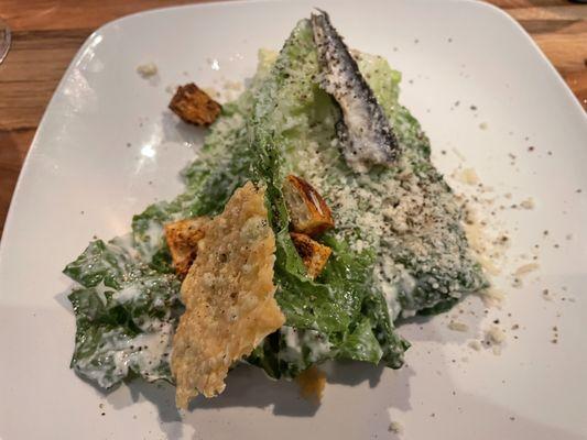 Caesar salad with a anchovy