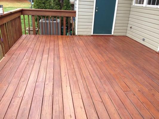 Deck staining