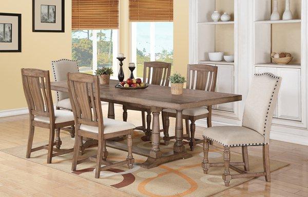 Augusta Dining, available in table and counter height.