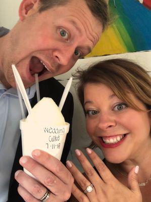 Wedding cake snoball...because it's Louisiana and summer.