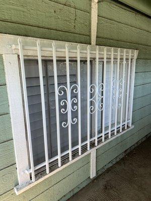 Custom designed burglar window bar