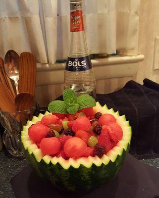 Spiked Watermelon & Mixed Fruit Bowls