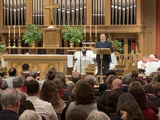 Reading of the liturgy.