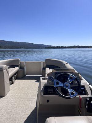 Boat on big bear lake.