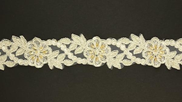 A Sample of our Bridal Lace on Organza