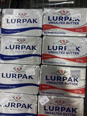 Imported Danish butter.