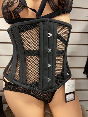 Sultry mesh corset line