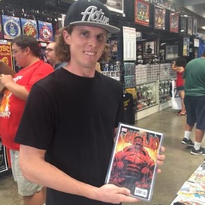 Happy customer with his first red hulk appearance