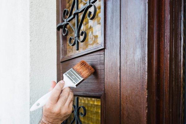 We refurbish doors. The result is a door that looks brand new.