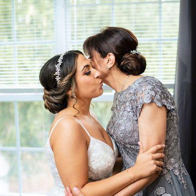 beautiful bride & her mom