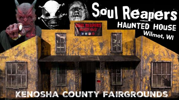 Soul Reapers Haunted House Famous Possessed Mansion attraction/facade.