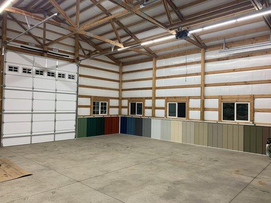 Steel Structures America has many color choices, siding and options in their Show Pole Building come visit and see the steel color choices.