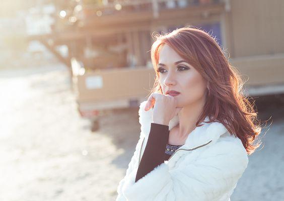 Senior pictures - beautiful girl at a sunset shoot in Malibu from Westwood wedding photographer.