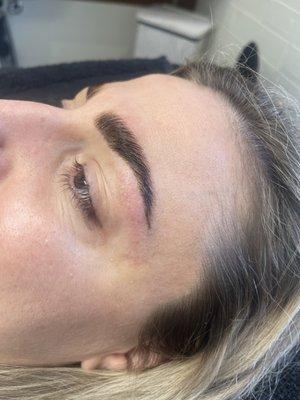 Brow tint and lamination