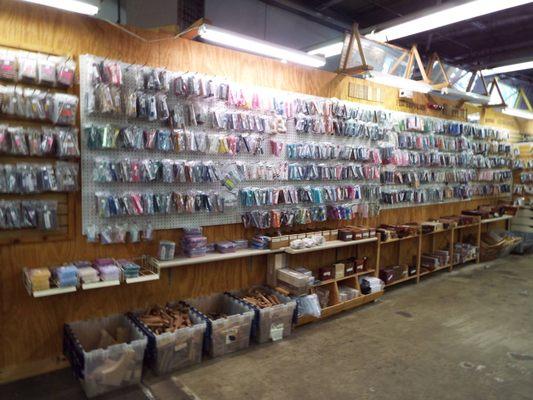 The MLCS Showroom and Outlet Store: varied woodworking supplies and accessories.