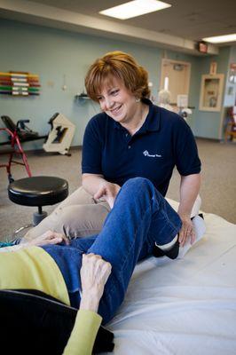 A physical therapy session in our rehab gym.