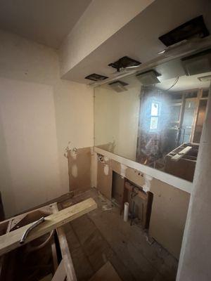 Vanity in master bathroom. Now you wouldn't recognize it