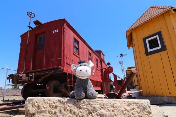 Sterling thought the train stuff was fantastic! The caboose is always the last car on a train but it's always first in his heart.