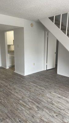 Living room and dining area to Master bedroom