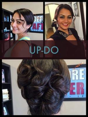 Lisette rocked out a beautiful updo for her clients holiday party, how perfect!!