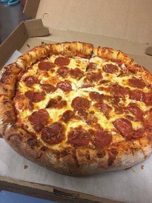 Call ahead and order a delicious pizza. Hand stretched dough with sauce and your favorite toppings! Starting at just $10.95.