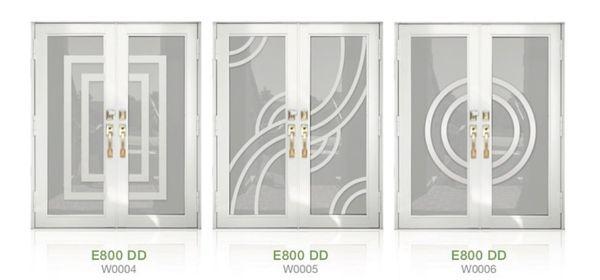 White impact rated doors