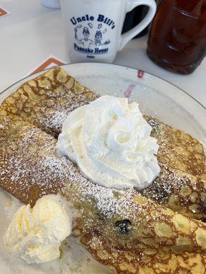 blueberry crêpes