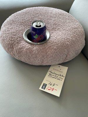 Cup holder pillow