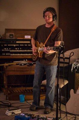 Recording at the Sanctuary, west Nashville, TN. Guitar instructor Shane Lamb