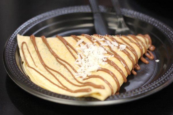 Nutella and coconut crepe ($13.50)