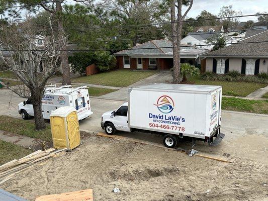 The crew on an install in old Metairie.