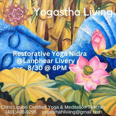 Join Chris for a Restorative Yoga session @ The LilyPad Gallery ...Restorative yoga promotes tranquility & deep rest.