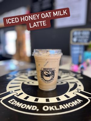 Iced Honey Oat Milk Espresso Latte