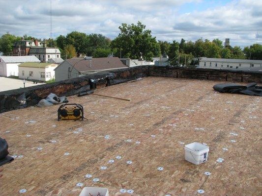 Rafters in place and sheeted