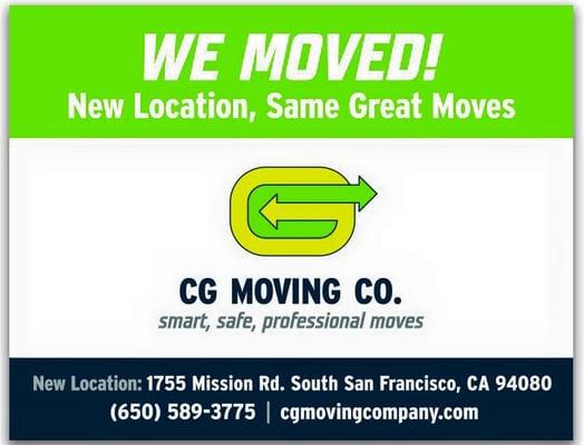 We have moved! Our new location is 1755 Mission Road, SSF CA 94080