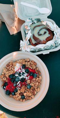 That Berry Granola Bowl, Cinnamon Roll