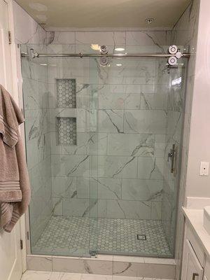 Master Bath Frameless Shower Door