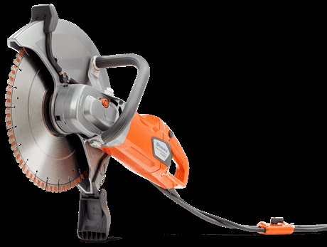 Cut-off saw , electrically powered good for use in basements but can be used outside