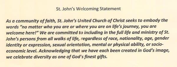 Welcoming Statement