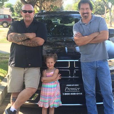 My daughter and I delivering a new Durango to Matt Burch!