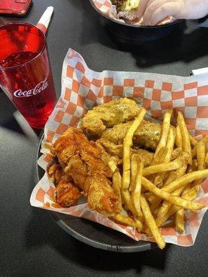 Chicken Strips (Kicking Bourbon & Garlic Parmesan)