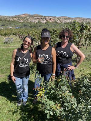 Nina, Tami, and myself wine tasting!  Wine flies when your having fun.