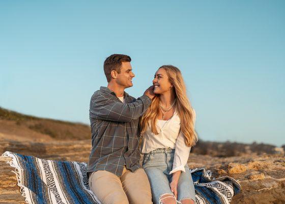 Surprise Proposal Portrait Session at the Beach