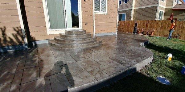 Stamped patio