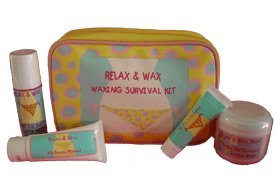 Relax & Wax - available for purchase.
 No more ingrowns and irritation!